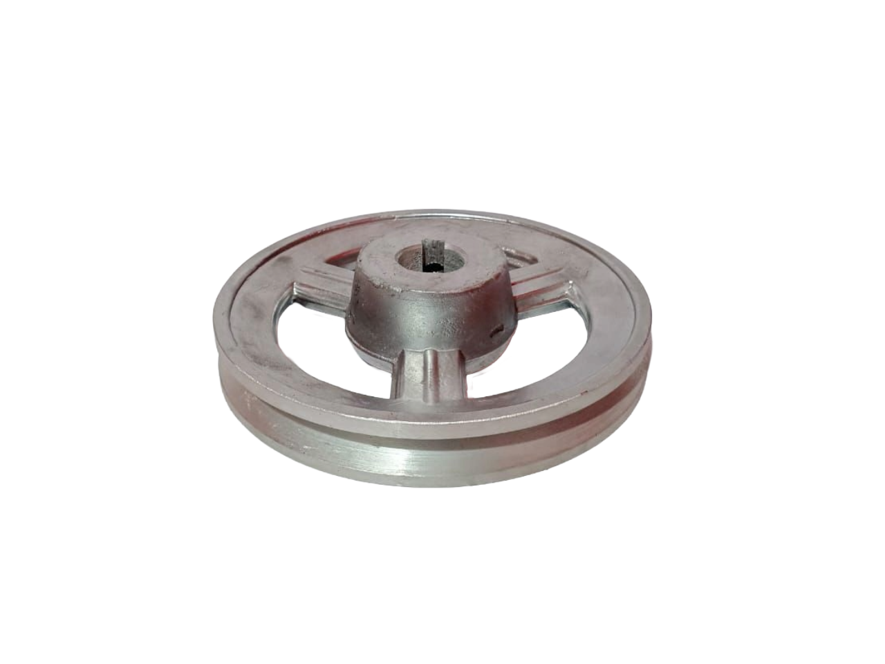 POLEA EN ALUMINIO | 14X1 A EJE ESTANDAR MANZANA CIEGA DIAMETRO=14"(PULGADAS)